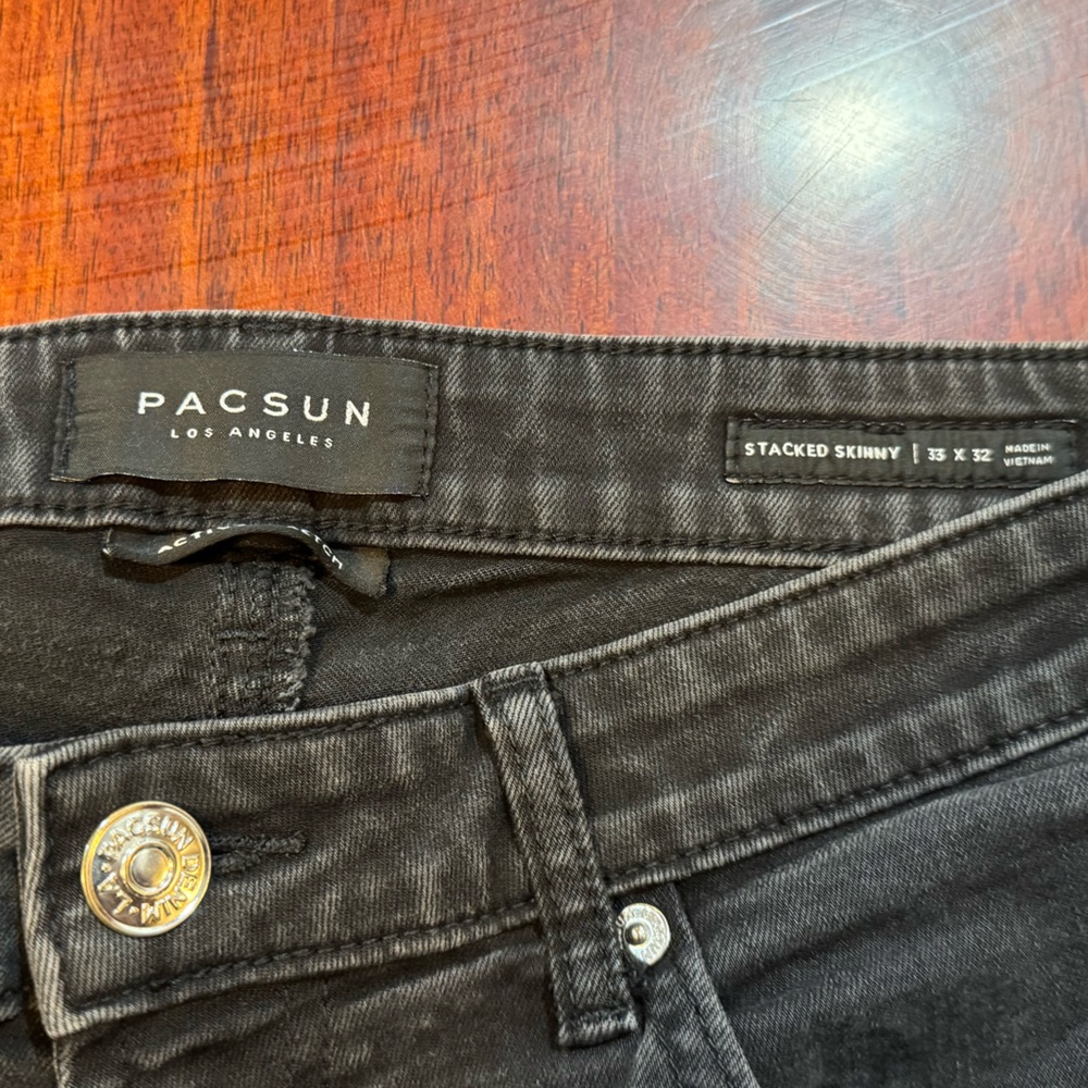 Men's Black Jeans Pacsun Stylish - Picture 7 of 9